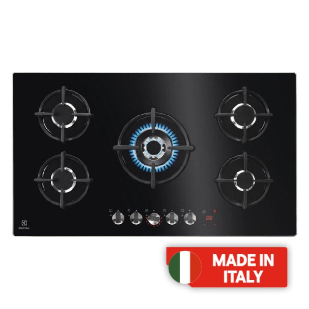 

Electrolux 5 burners built-in gas hob, 90cm, kgg95375k – black