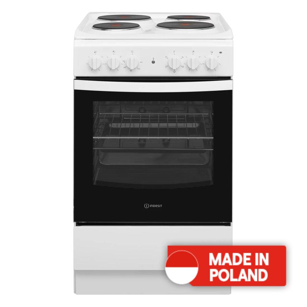 

Indesit 4 burners standing electric cooker, 60x60cm, is67e4khw/mea - white