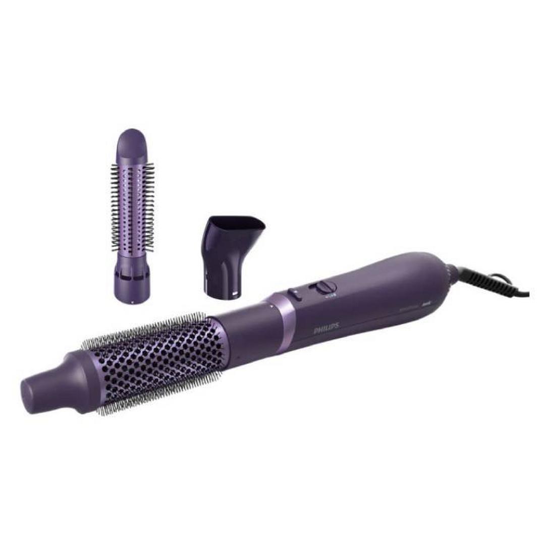Philips Airstyler 3000 Series Hair Dryer and Hot Air Brush, 3 Attachments, 800W, BHA305/03 – Purple