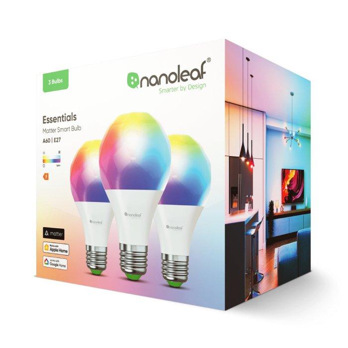 

Nano leaf essential smart a60 bulb-3 pack, nf080b02-3a19e - multicolor