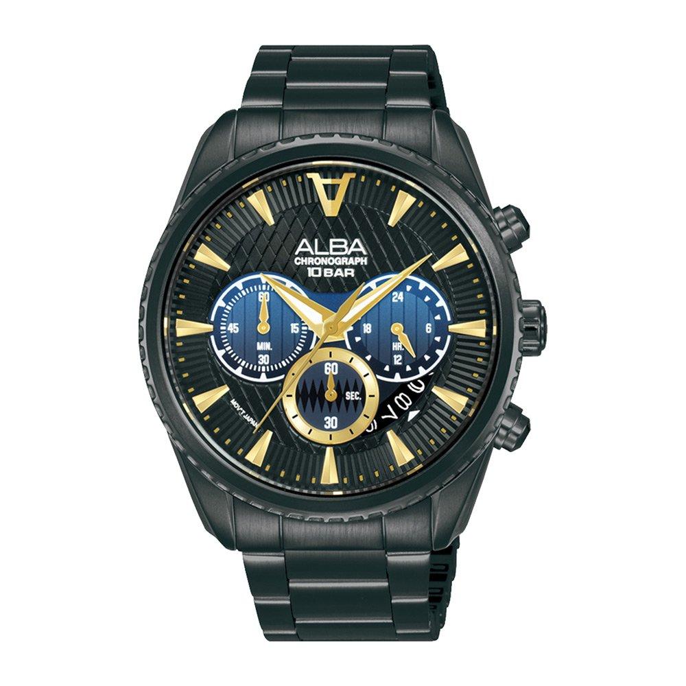 

Alba signa men's watch,analog, 43mm, stainless steel strap, at3j09x1 - black