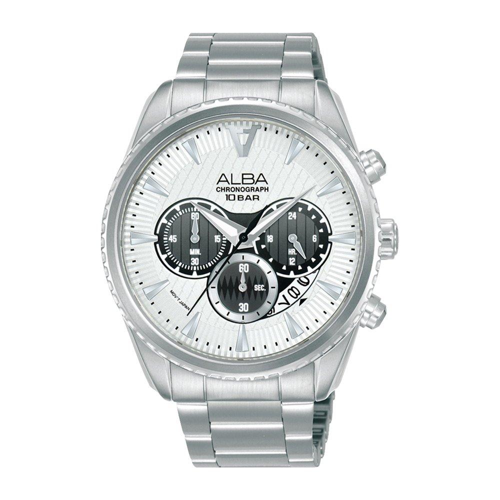 

Alba signa men's watch,analog, 43mm, stainless steel strap, at3j17x1 - silver