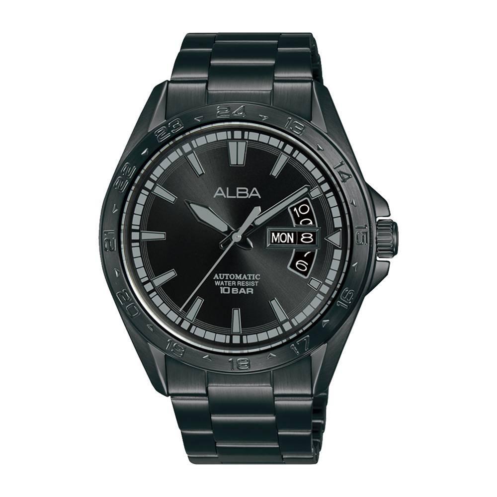 

Alba active watch for men, analog, 42mm, stainless steel strap, al4467x1 – black