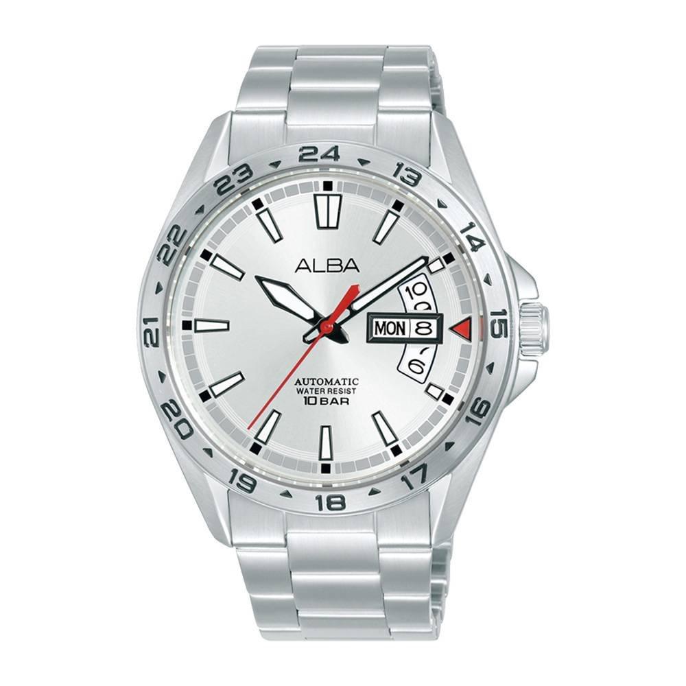 

Alba active watch for men, analog, 42mm, stainless steel strap, al4481x1 – silver