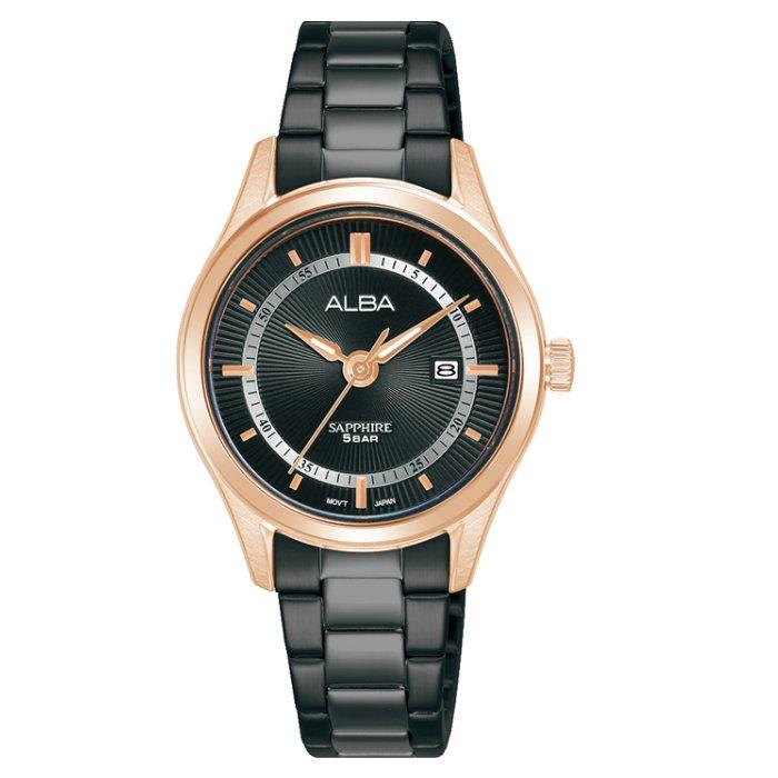 

Alba prestige ladies watch, analog , stainless steel strap, ah7bp8x1 - black