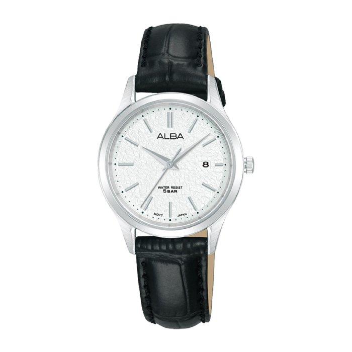 

Alba prestige watch for women, analog, 29mm, leather strap, ah7bs7x1 – black