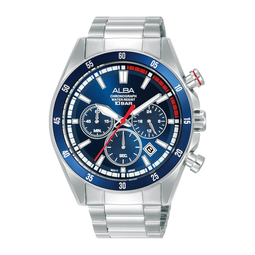 

Alba active men's watch,analog, 43. 5mm, stainless steel strap, at3j27x1 - silver