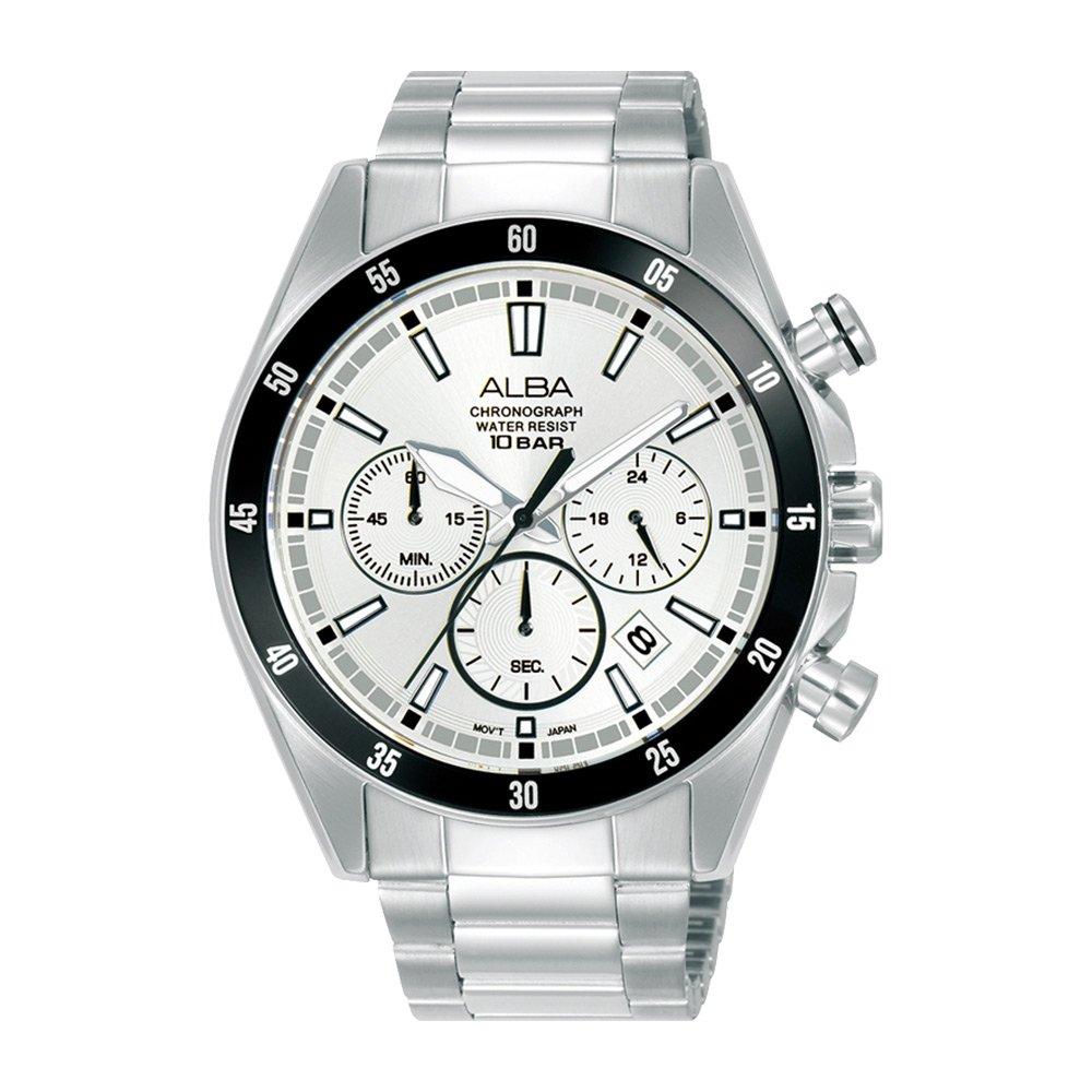 

Alba active men's watch,analog, 43. 5mm, stainless steel strap, at3j31x1 - silver