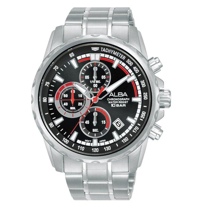 

Alba active men's watch, analog , 43mm, stainless steel strap, am3931x1 - silver