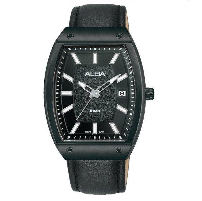 

Alba active men's watch, analog , 35mm, leather strap, ag8m81x1 - black