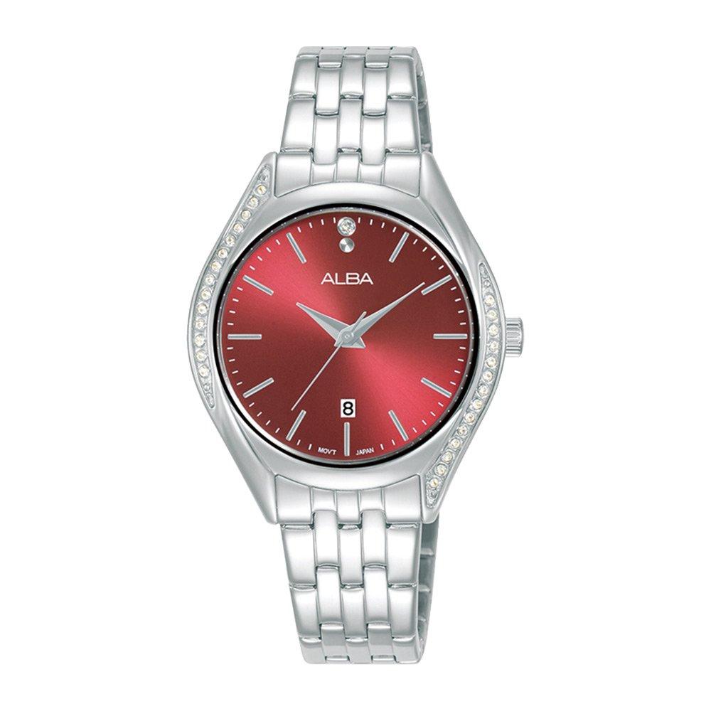 

Alba fashion ladies watch,analog, 31mm, stainless steel strap, ah7bu1x1 - silver