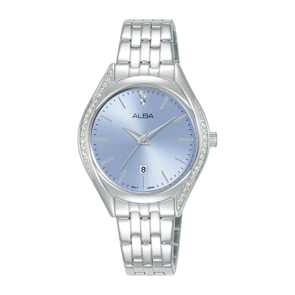 

Alba fashion ladies watch,analog, 31mm, stainless steel strap, ah7bu3x1 - silver
