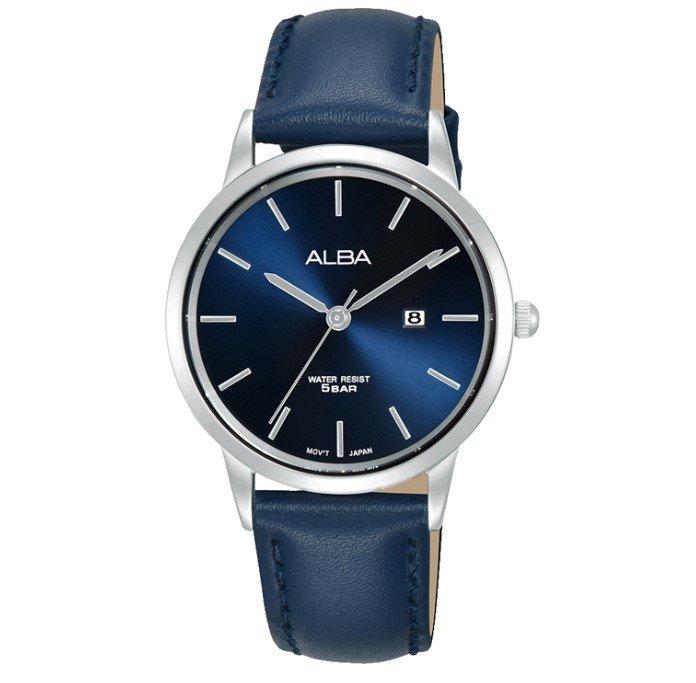 

Alba fashion ladies watch, analog, 32mm, leather strap, ah7bv5x1 - dark blue