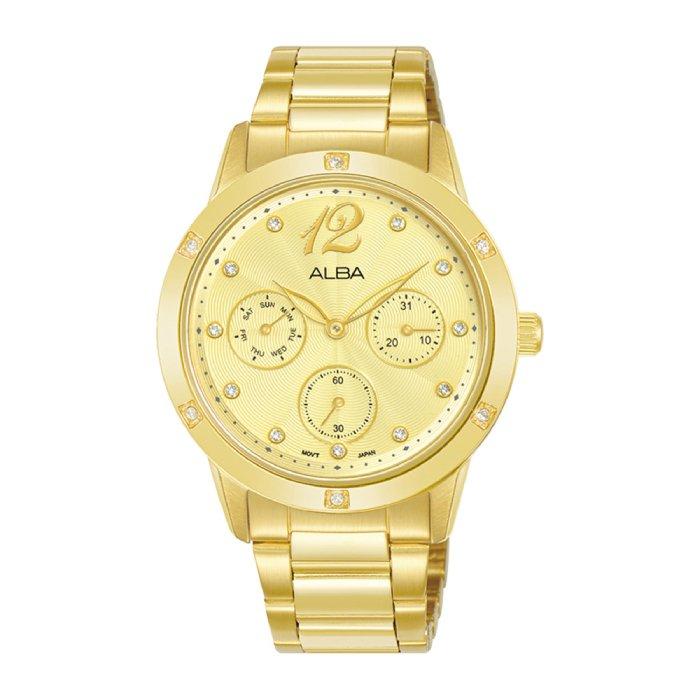 

Alba fashion watch for women, analog, 36mm, stainless steel strap, ap6710x1– gold