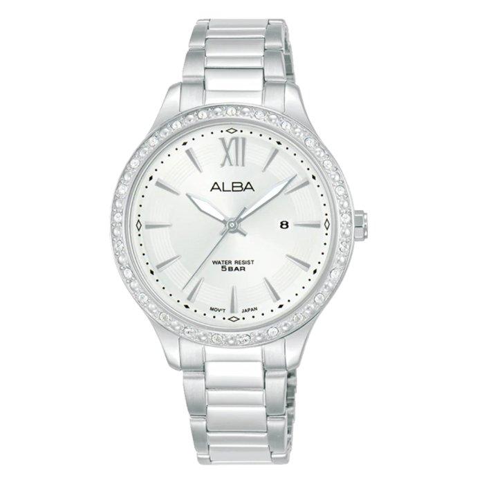 

Alba fashion ladies watch, analog, 33mm, stainless steel strap, ah7by1x1 - silver