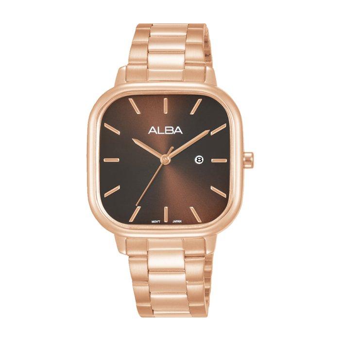 

Alba fashion watch for women, analog, 32mm, stainless steel strap, ah7by6x1 – cocoa brown