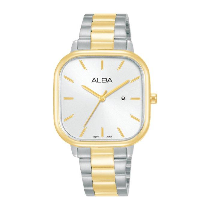 

Alba fashion watch for women, analog, 32mm, stainless steel strap, ah7bz2x1 – silver/gold