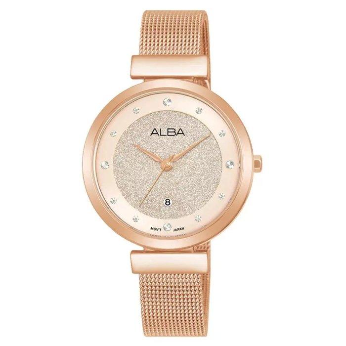 

Alba fashion watch for women, analog, 32mm, stainless steel strap, ah7ca0x1 – rose gold