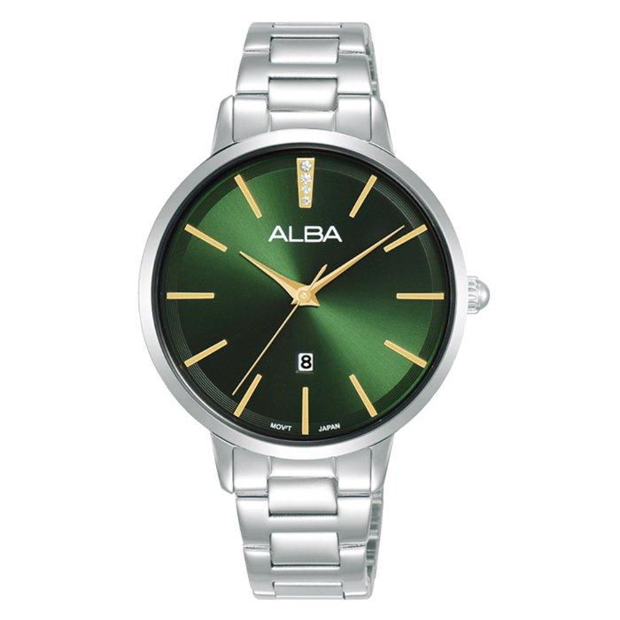 

Alba fashion ladies watch, analog, 34mm, stainless steel strap, ah7cd3x1 - silver