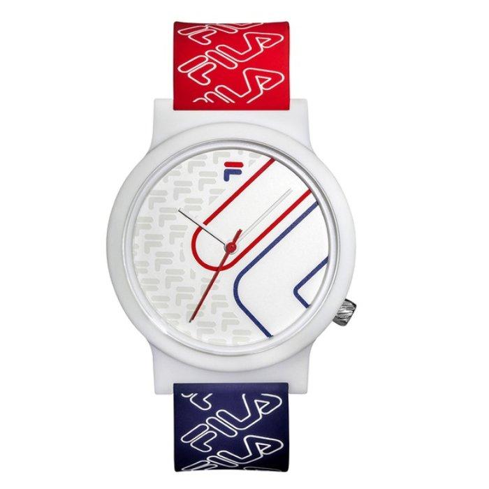 

Fila men's watch, analog, 38mm, silicone strap, 38-320-203– red & blue