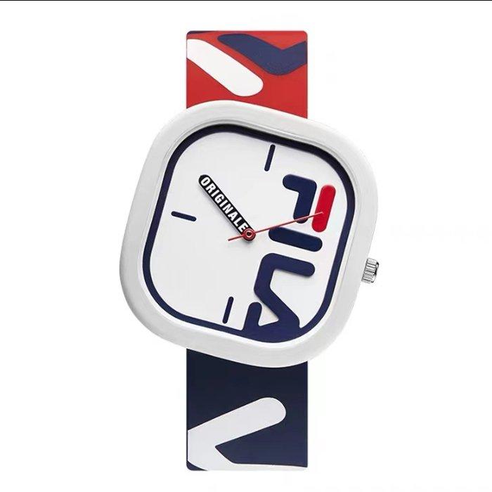 

Fila men's watch, analog, 41mm, silicone strap, 38-6098-002– blue & red