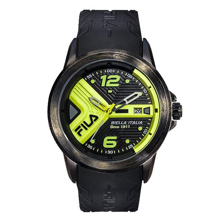 

Fila men's watch, analog, 43mm, silicone strap, 38-170-204 – black