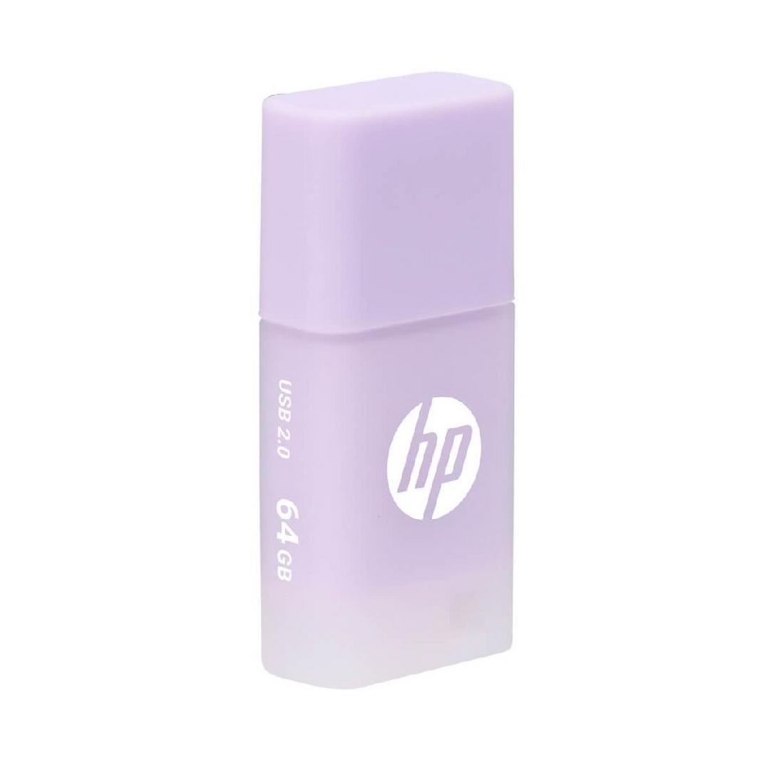 HP v168 USB 2.0 Flash Drive, 64GB, HPFD168P-64 - Lilac Breeze