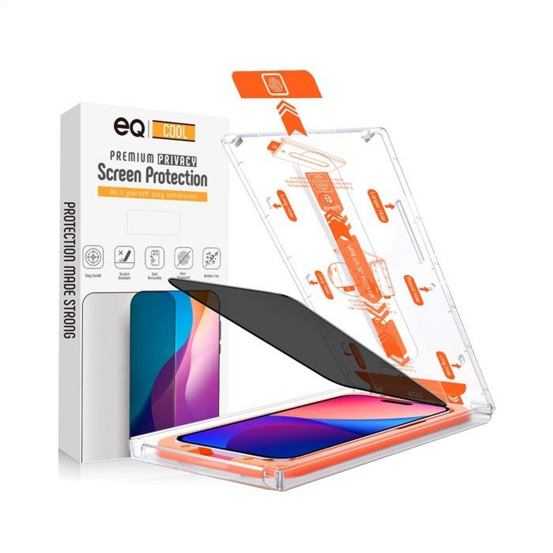EQ iPhone 15 Pro Black Edge Screen Protector + Magic Box