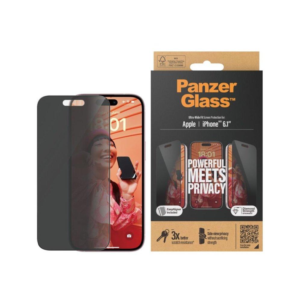 

Panzerglass privacy light ultra wide fit screen protector for iphone 15, p2809