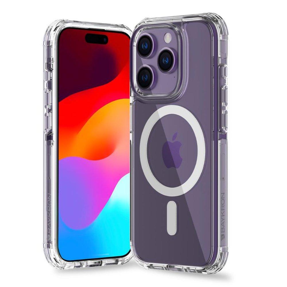 

Baykron air cushion anti-yellow hybrid b military drop test magsafe case for iphone 15 pro