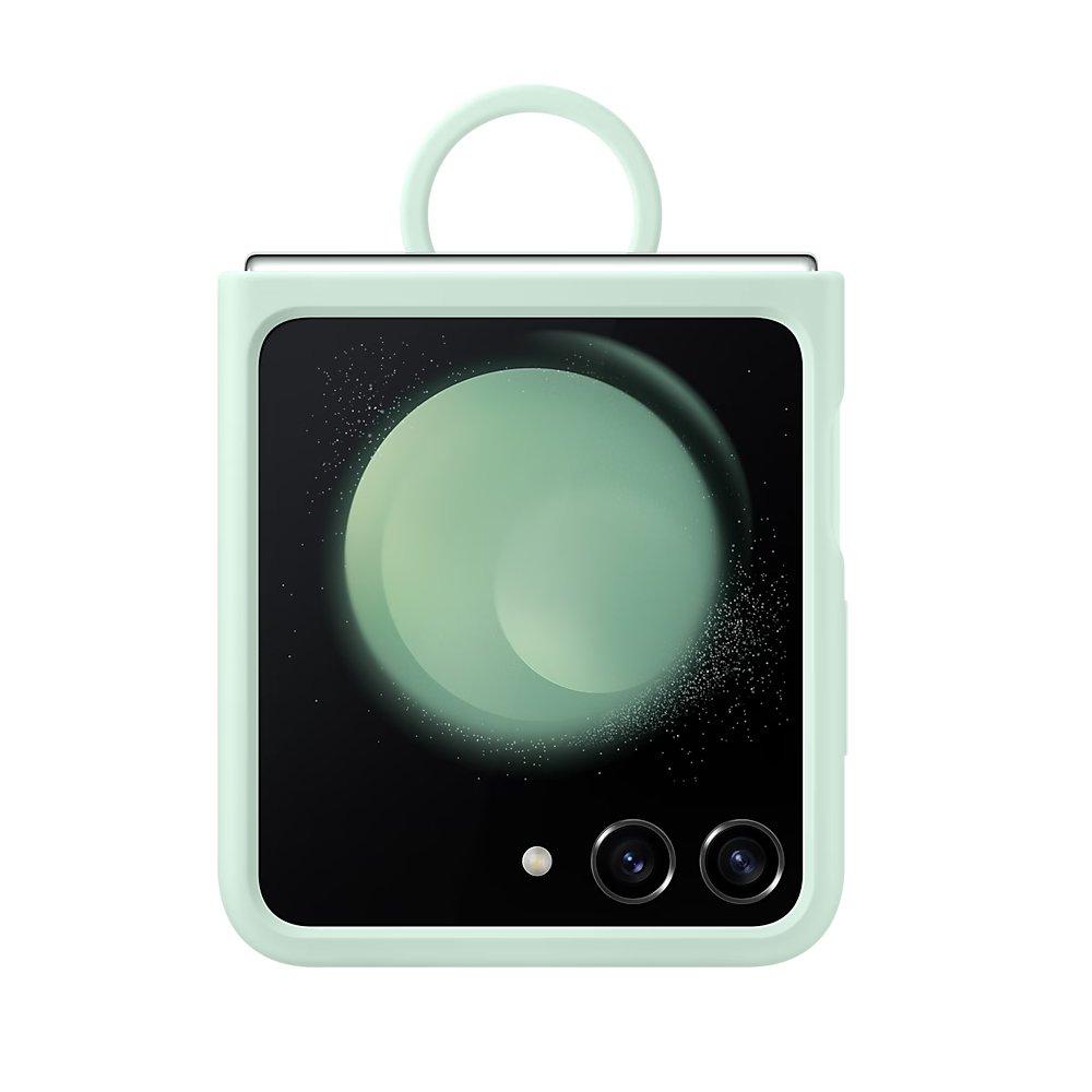 

Samsung galaxy z flip5 silicone case with ring, ef-pf731tmegww - green