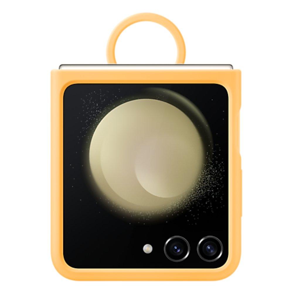 

Samsung silicone case with ring for galaxy z flip5 - apricot