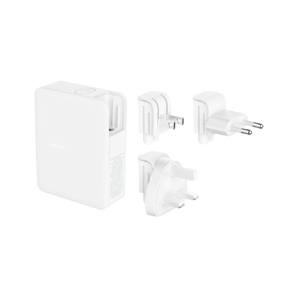 

Belkin boostcharge pro 4 ports gan wall charger, 140w, universal plugs, wch014btwh - white