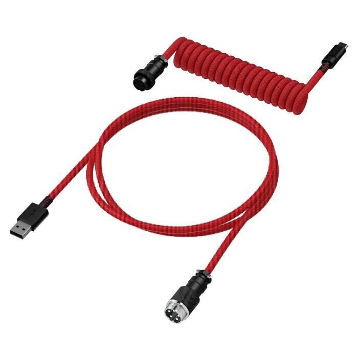 

Hyperx usb-c coiled 1. 37m cable – red/black