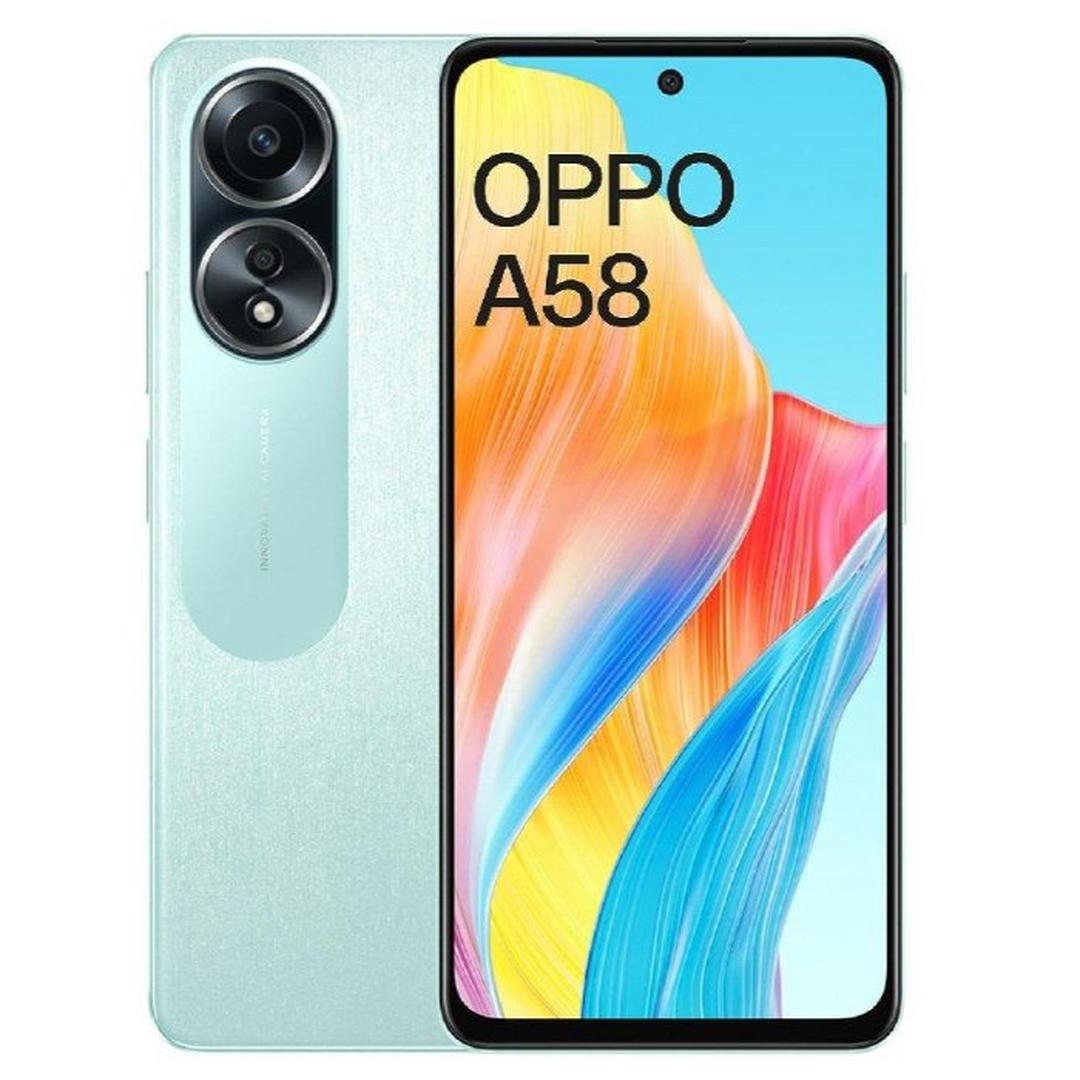 OPPO A58 phone, 6.72-Inch, 8GB RAM, 128GB - Green