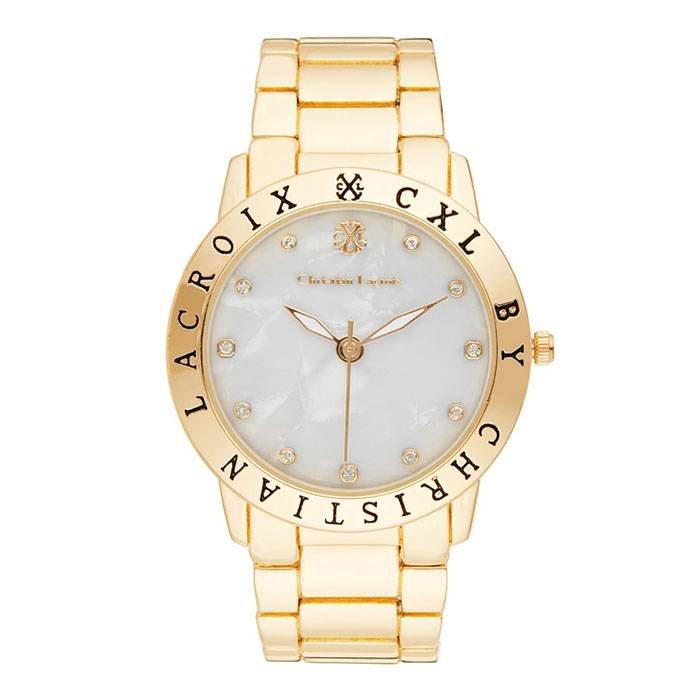 

Christian lacroix ladies casual watch, analog, cxls18052 – gold