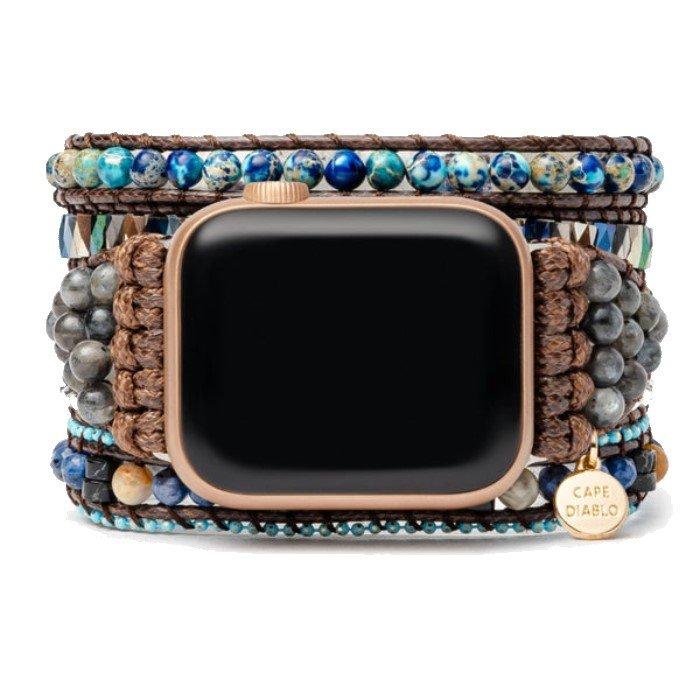 

Cape diablo serene ocean apple watch strap, 5. 5 - 7. 2 inch