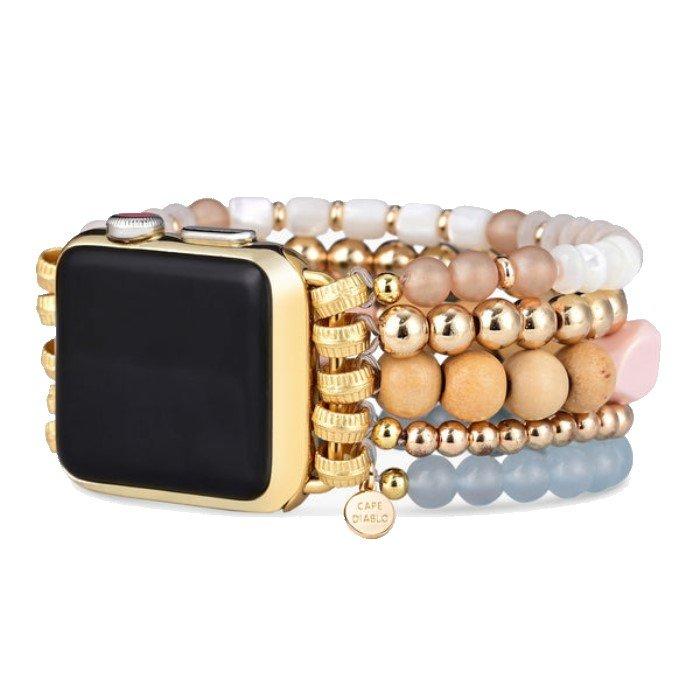 

Cape diablo apricot mist stretch apple watch strap, small 5. 75 - 6. 25 inch