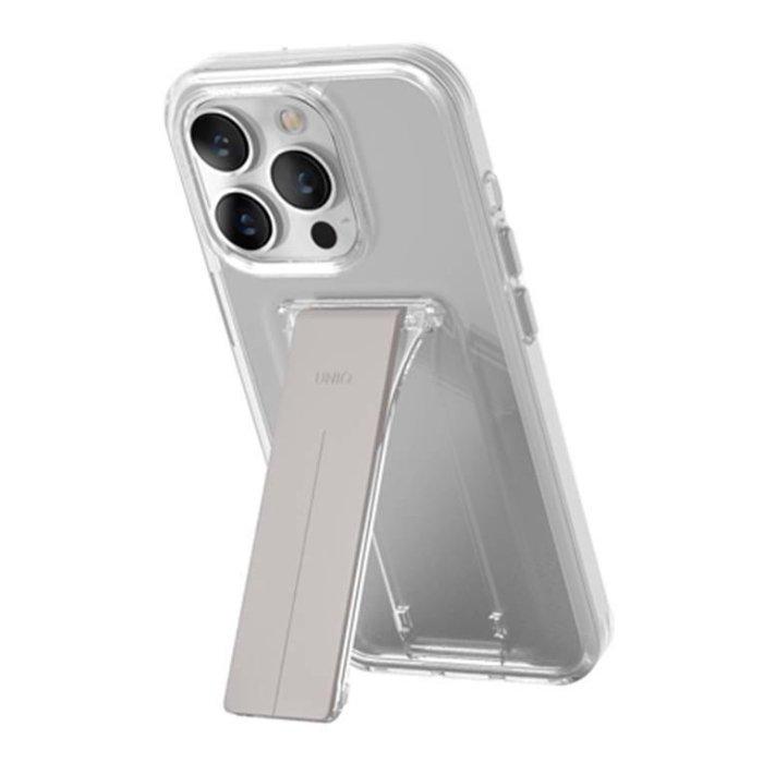 

Uniq magsafe heldro mount + stand case for 6. 1-inch iphone 15 pro, 8886463685532 - clear