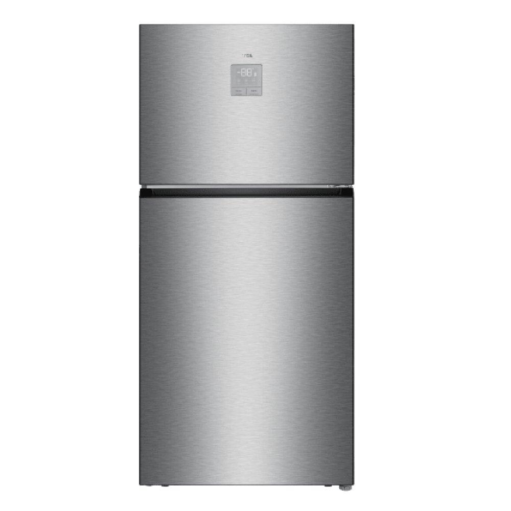 

Tcl refrigerator top freezer, 25 cft, 700 liters capacity, p700tmn â€“ inox