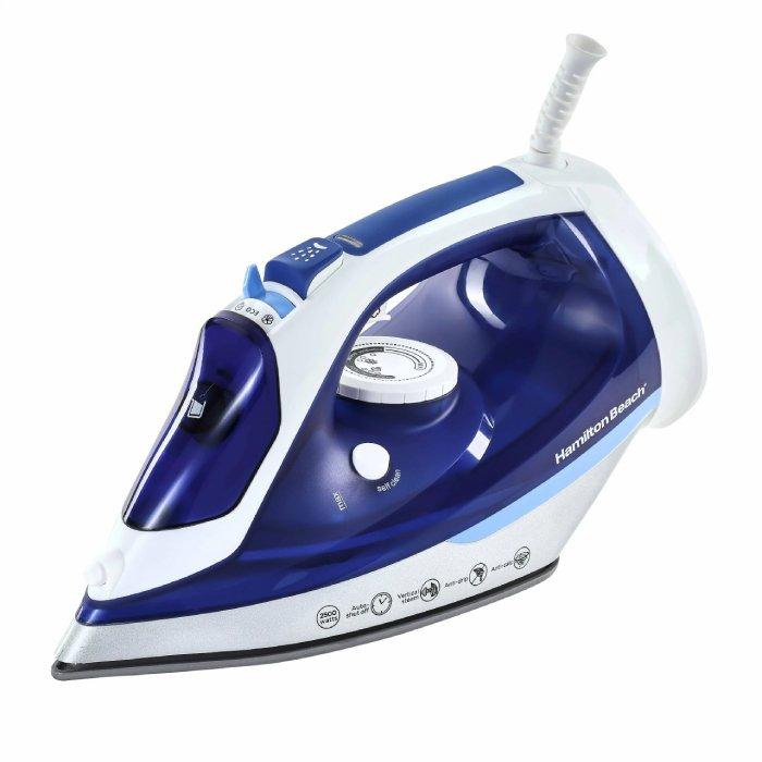 

Hamilton beach ceramic steam iron, 2500w, st3797-me – blue