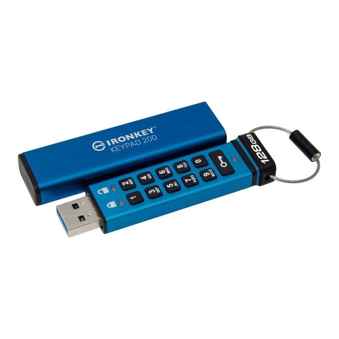 

Kingston ironkey keypad 200 type-a hardware-encrypted usb flash drive, 128gb, fips 140-...