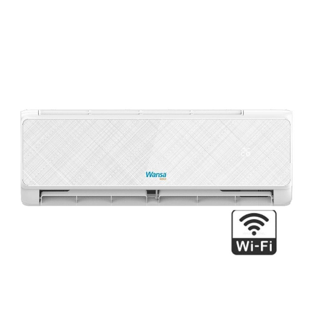 

Wansa gold split ac, 10000 btu, 1 ton, wi-fi connection, wsuc10caxgs-24 - white