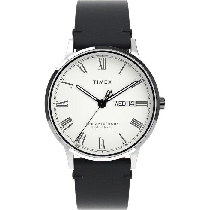 

Timex waterbury men’s watch, 40mm, leather strap, analog, tw2w15000 – black