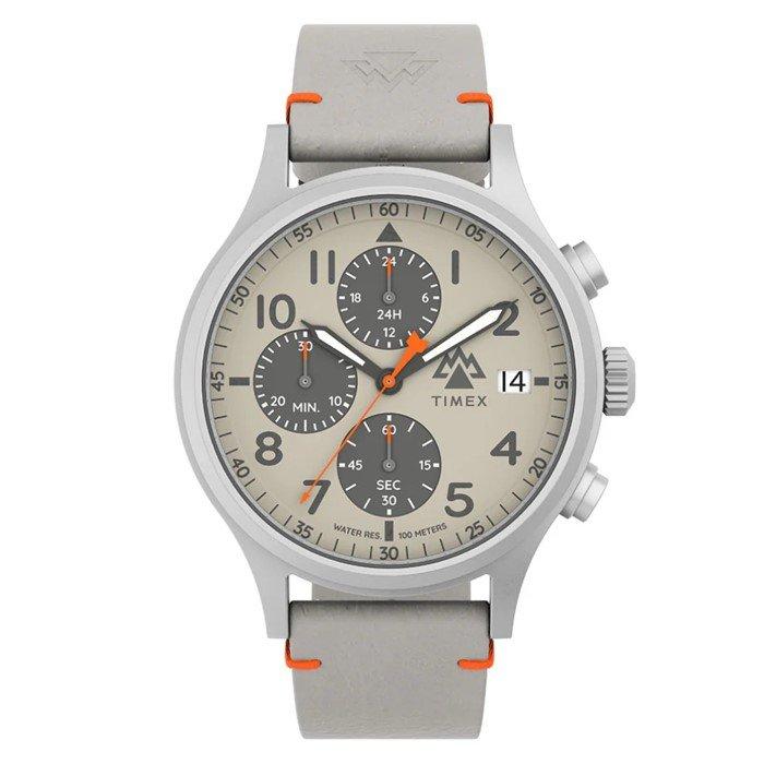 

Timex expedition north sierra men's watch, analog, 42mm, leather band, tw2w16500 - grey
