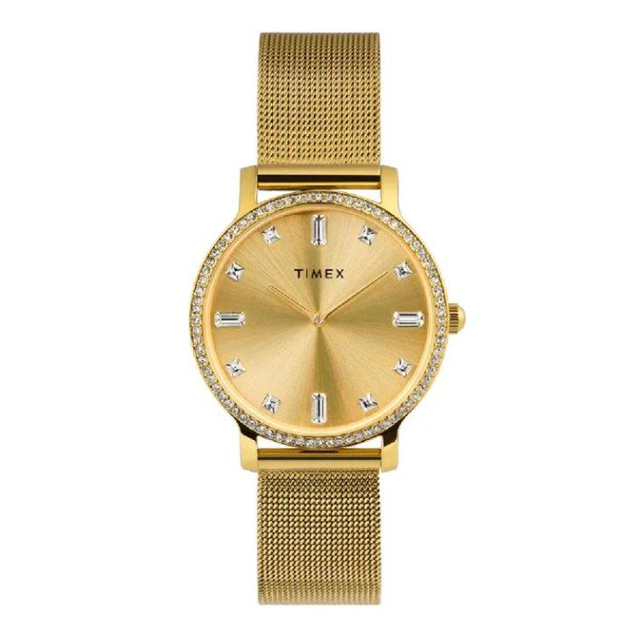 

Timex transcend women’s watch, 34mm, stainless steel strap, analog, tw2w19300 - gold