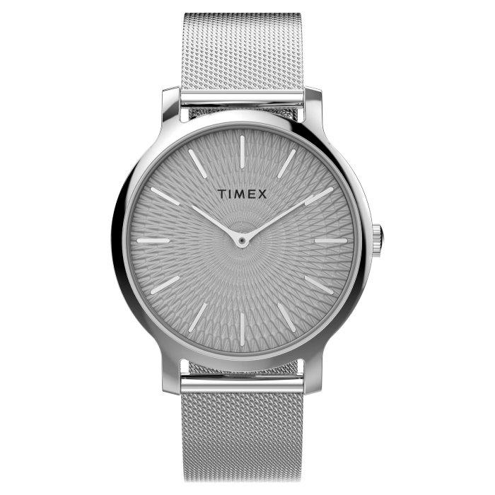 

Timex transcend watch for women, analog, 34mm, stainless steel strap, tw2v92900vm – silver