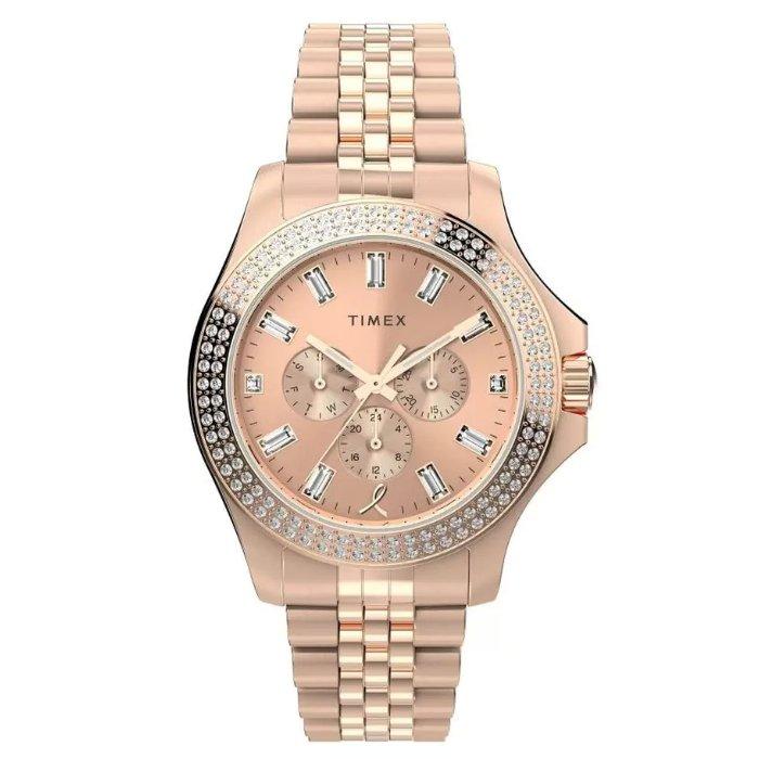 

Timex x bcrf women's watch, analog, 40mm, stainless steel strap, tw2v96700vm - rose gol...