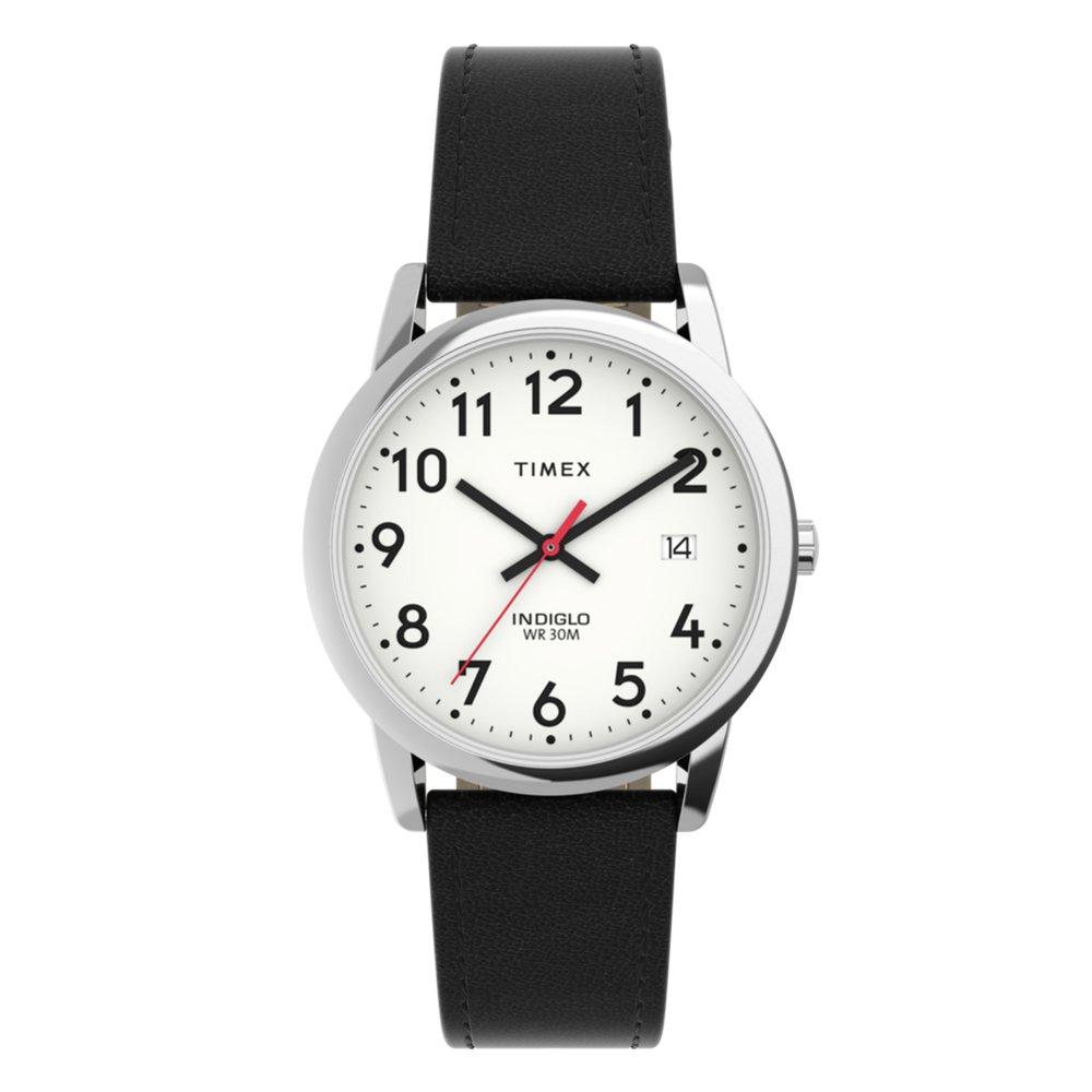

Timex easy reader men’s watch, analogue, 35mm, tw2v75100vm – black
