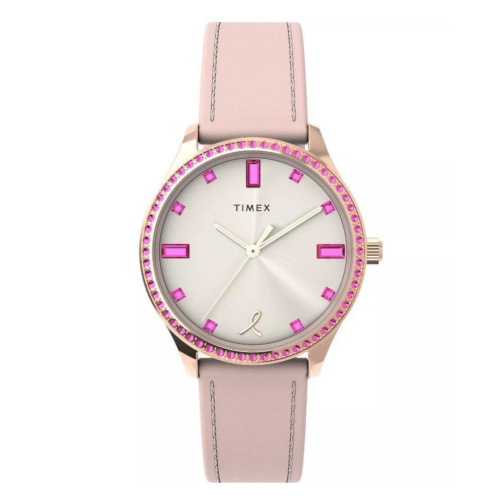

Timex dress x bcrf women's watch, analog, 32mm, leather strap, tw2v95700 – pink
